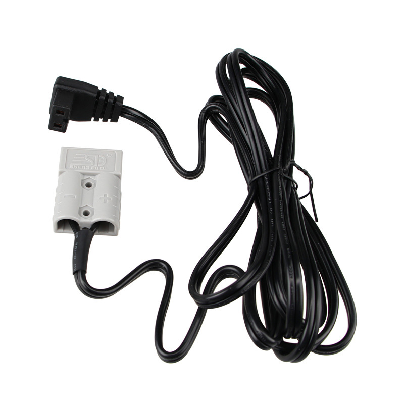 Three-hole car refrigerator charging cable connector